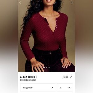 Sezane Burgundy Alexa Jumper